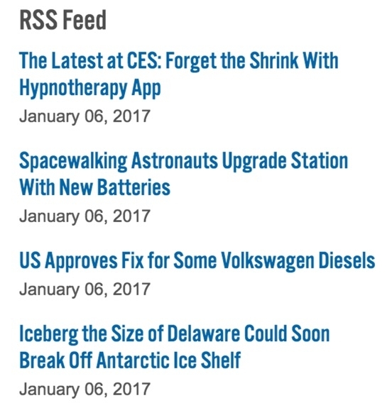 RSS Feed Example
